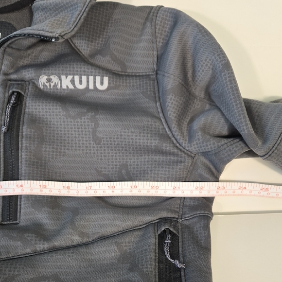 KUIU Ridgepoint Fleece Hoodie Black Tonal Full -Zip Performance Jacket Sz M - Picture 5 of 8